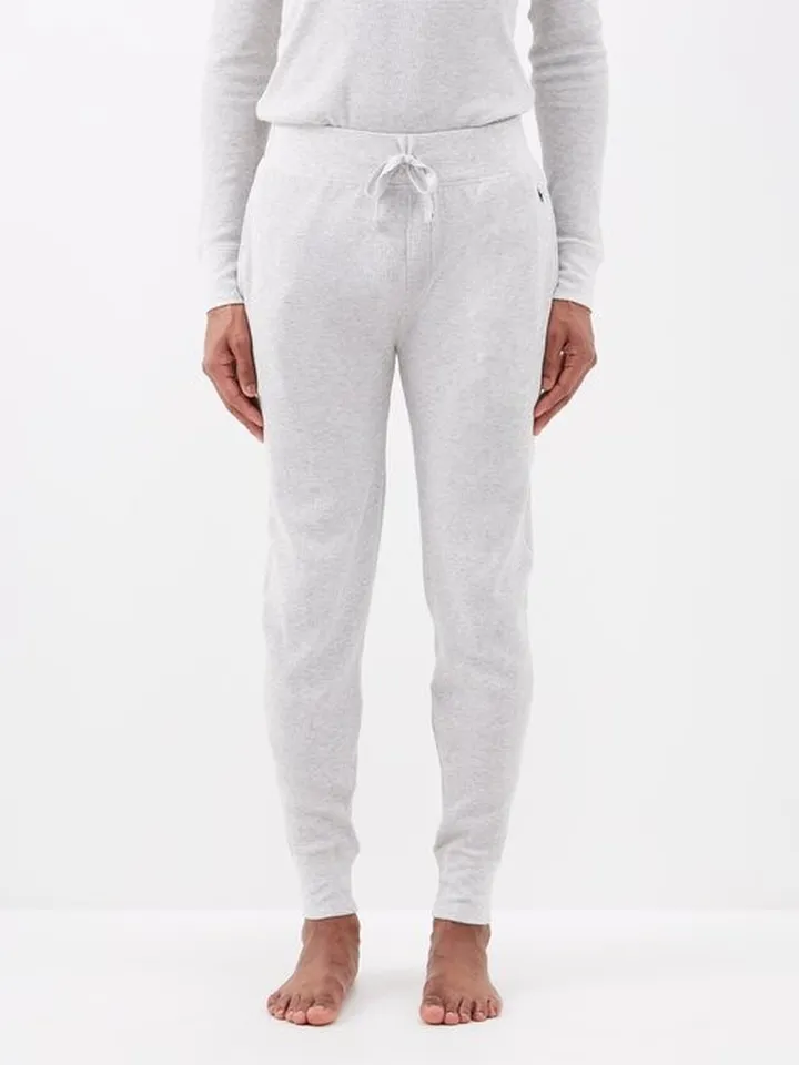 Logo-embroidered Cotton-blend Pyjama Trousers