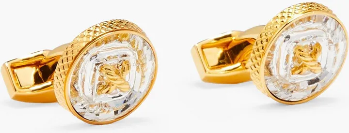 Gold-tone Swarovski crystal cufflinks