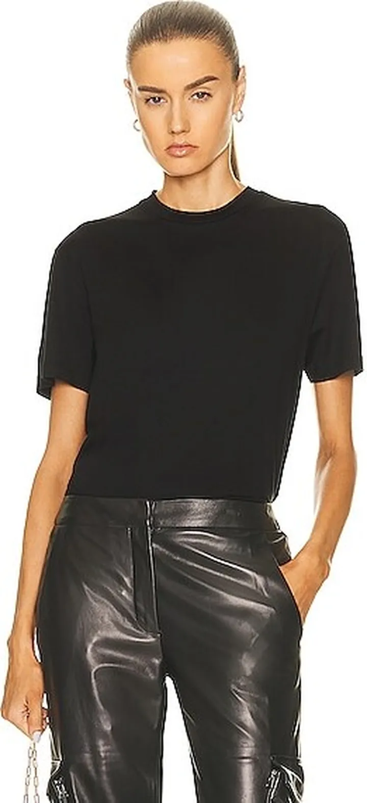 TOM FORD Short Sleeve T-Shirt in Black