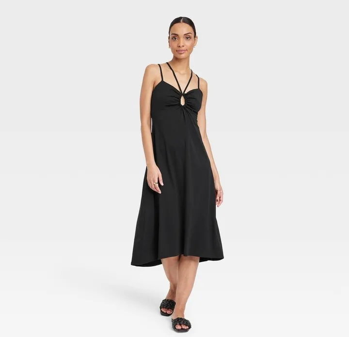 Women's Sleeveless Knit Dress - A New Day™ Black S