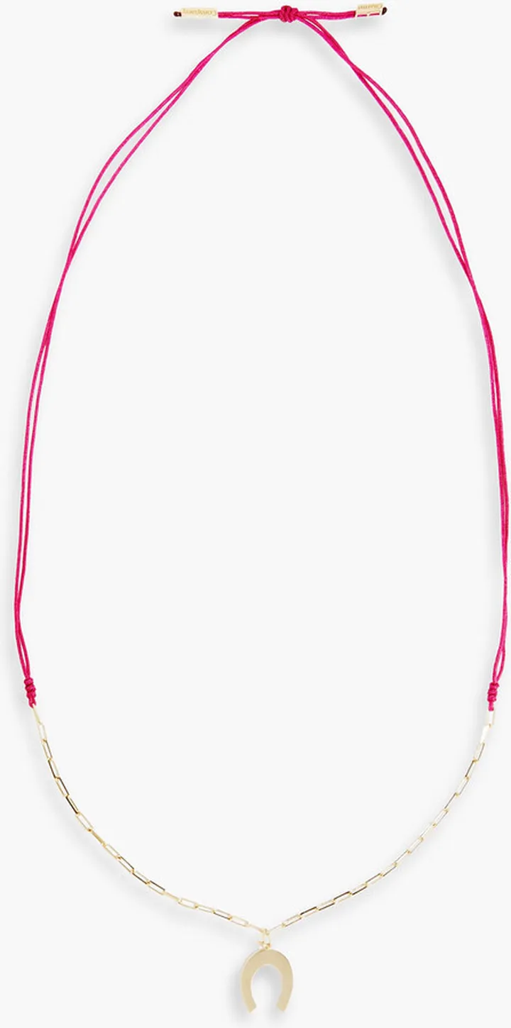14-Karat Gold And Cord Necklace