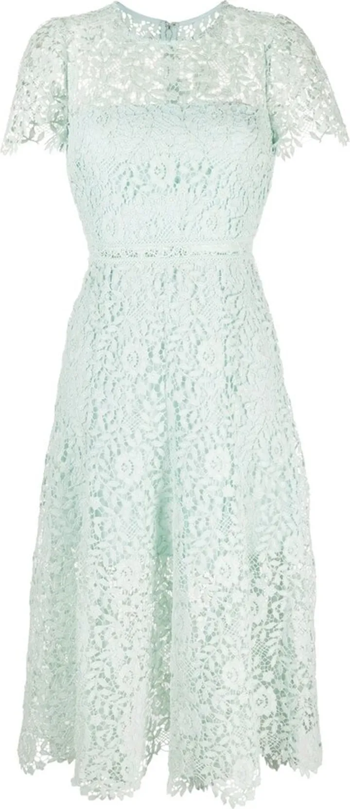 Lace-Detail Midi Dress