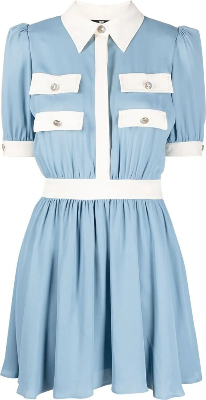 Button-Embellished Minidress