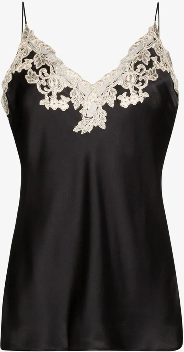 Black Maison Silk Camisole Top