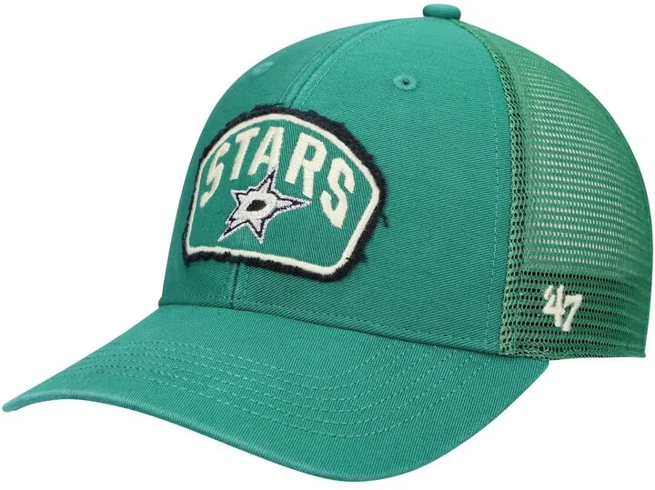 Men's '47 Kelly Green Dallas Stars Cledus Mvp Trucker Snapback Hat