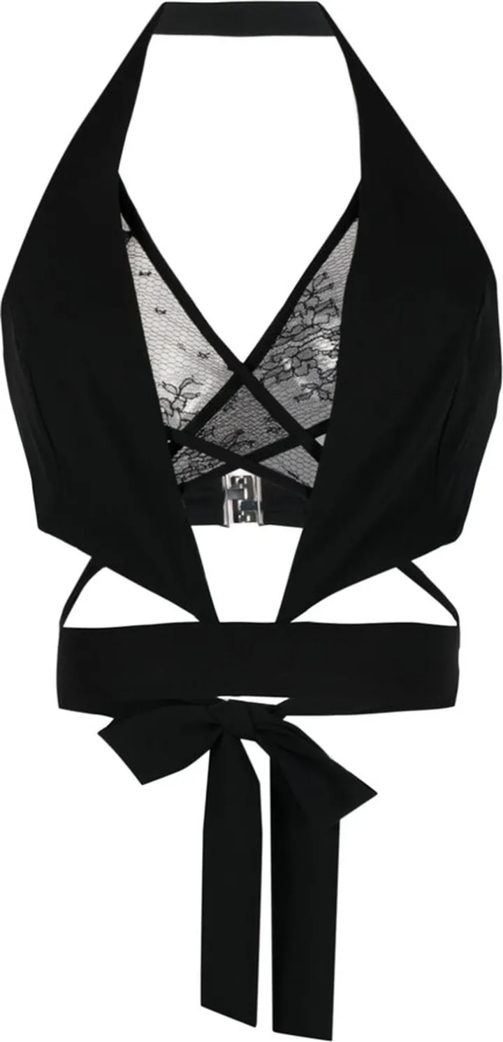 Halterneck Cut-Out Crop Top