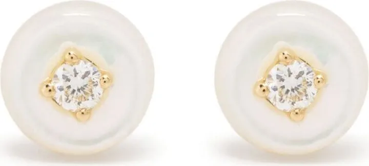 18kt yellow gold Orbit diamond stud earrings