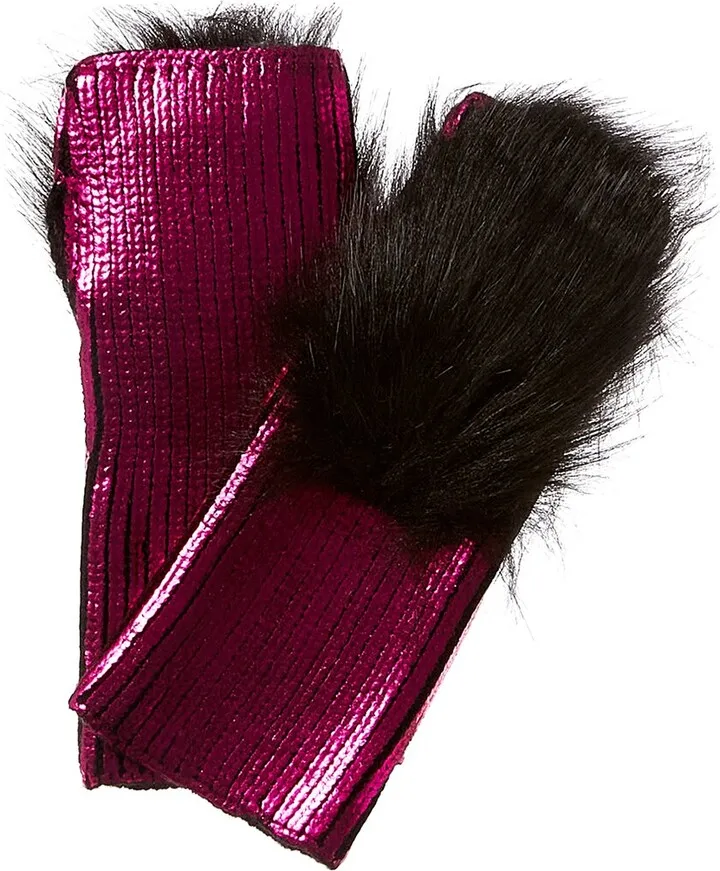 Adrienne Landau Metallic Gloves
