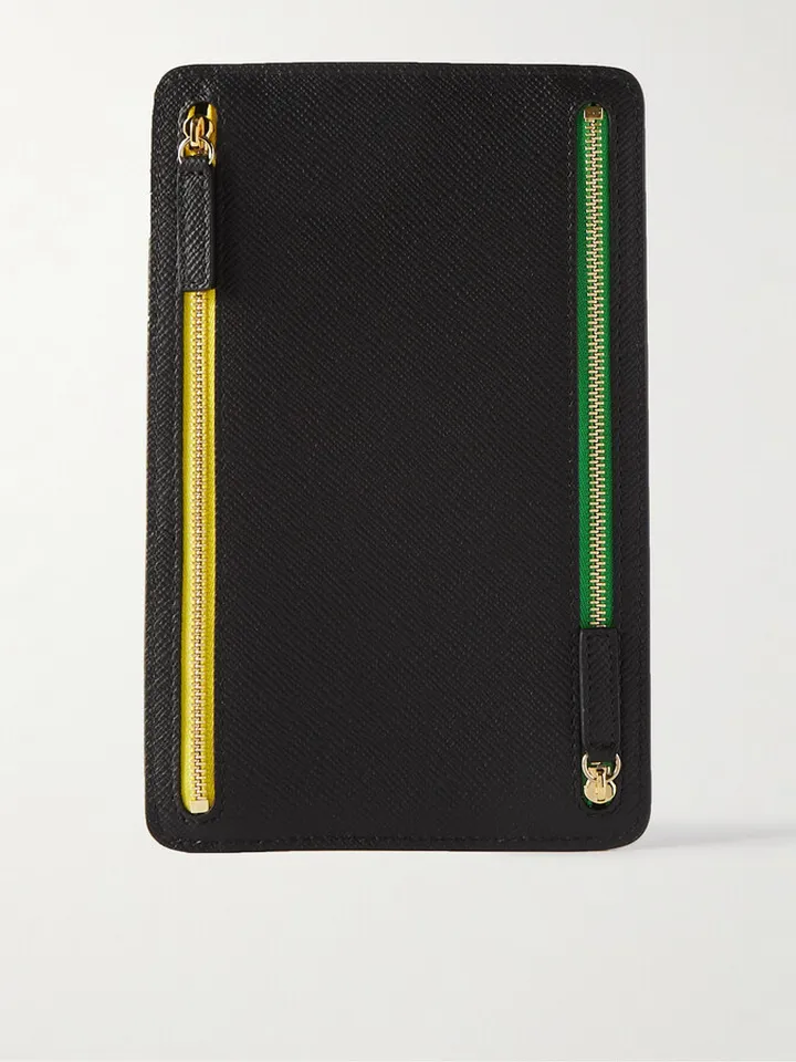 Panama Cross-Grain Leather Pouch