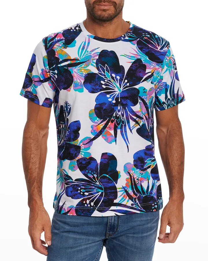 Men's Tiki Floral Crew T-Shirt