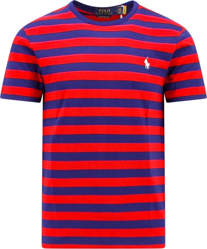 Custom Slim Fit striped cotton t-shirt