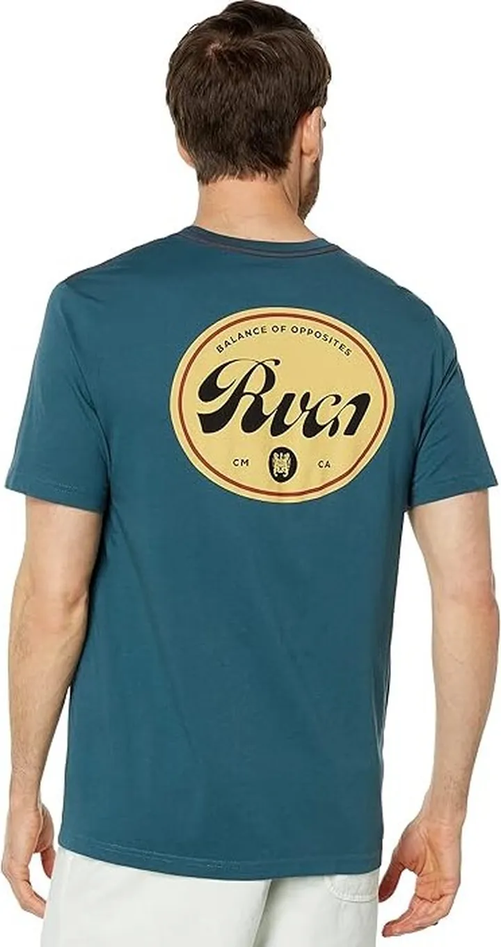 RVCA Pils Short Sleeve Tee (Duck Blue) Men's Clothing