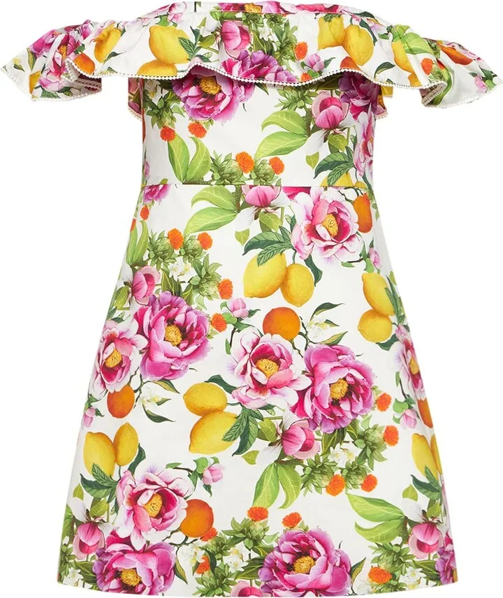 Nalani ruffled cotton midi dress