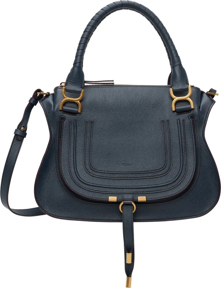 Chloé Blue Marcie Double Shoulder Bag