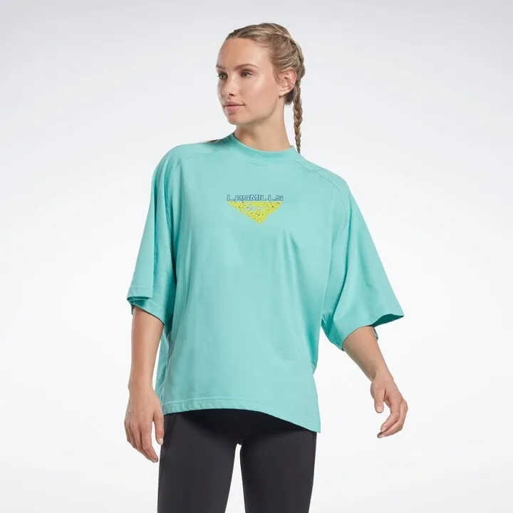 Reebok Les Mills® Layering T-Shirt Womens Athletic T-Shirts X Small Semi Classic Teal