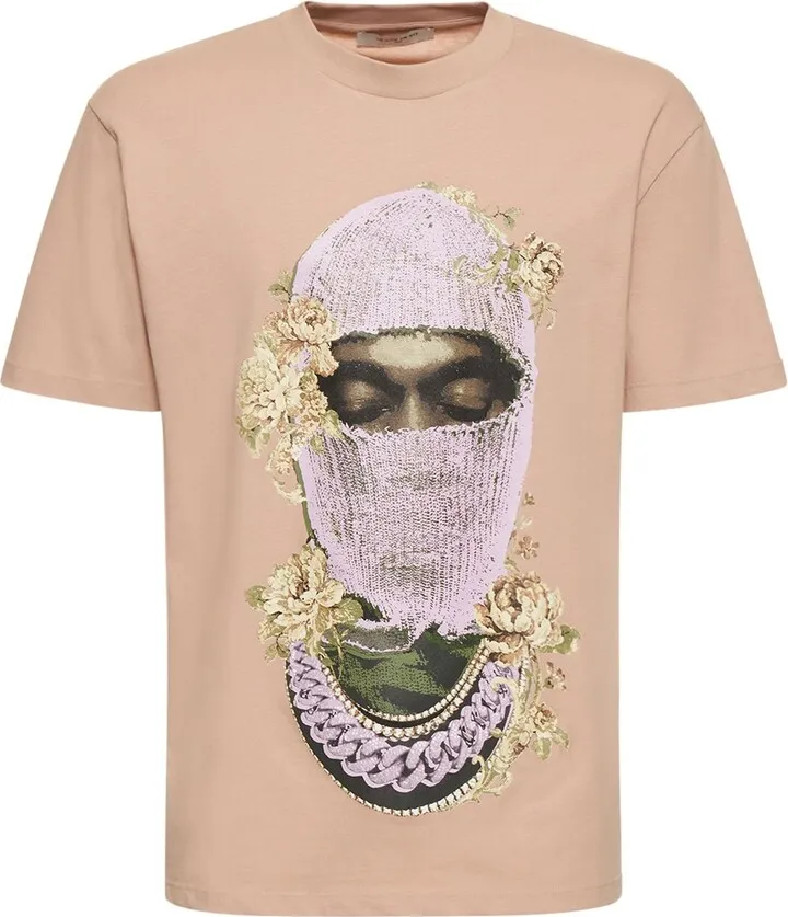 Mask Roses printed t-shirt