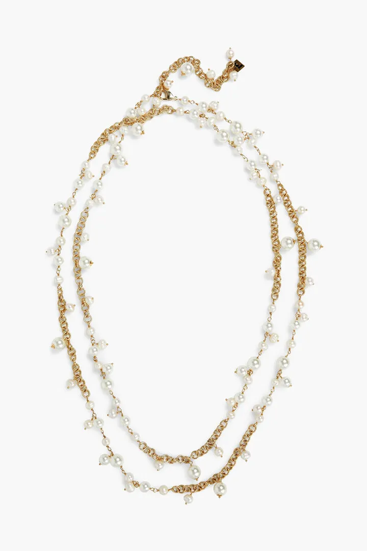 Chimera gold-tone faux pearl necklace