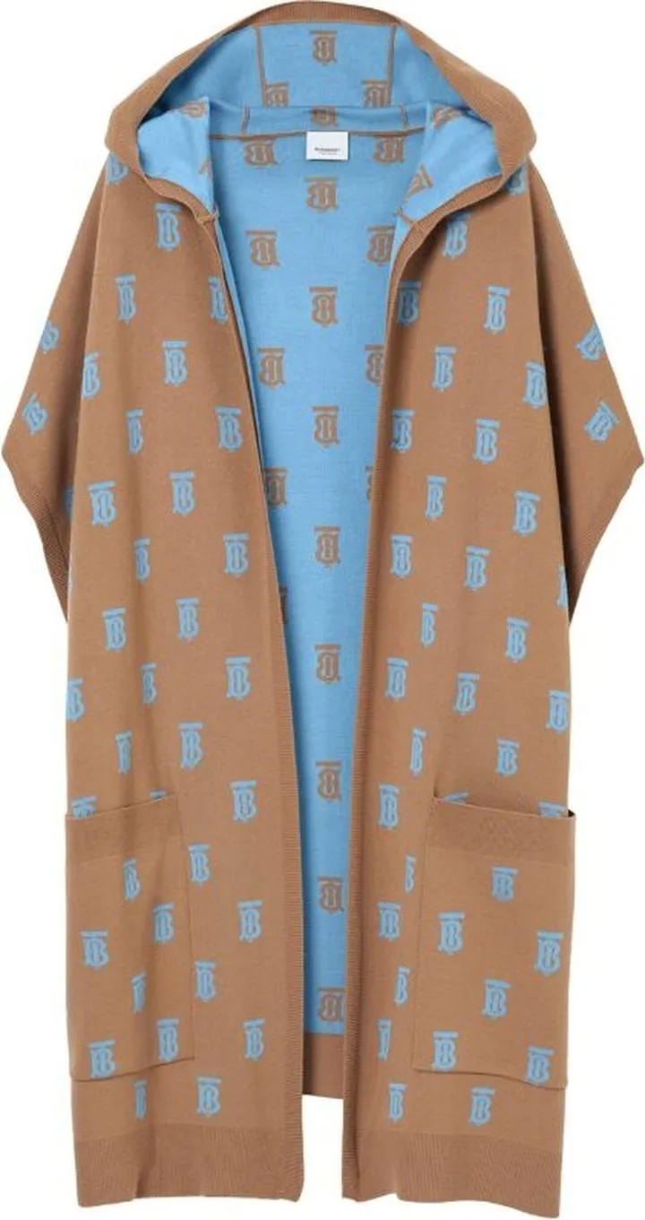 Burberry Wool-Silk Hooded Cape