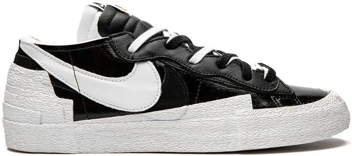 x sacai Blazer Low "Black Patent Leather" sneakers