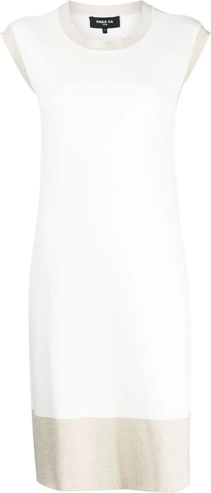 Metallic-Trim Stretch-Dress