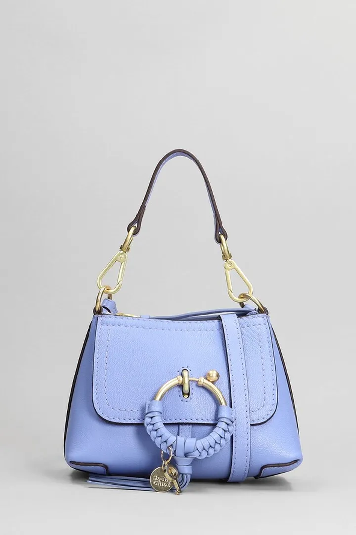 Joan Shoulder Bag In Blue Leather