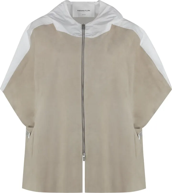 Suede Cape Coat