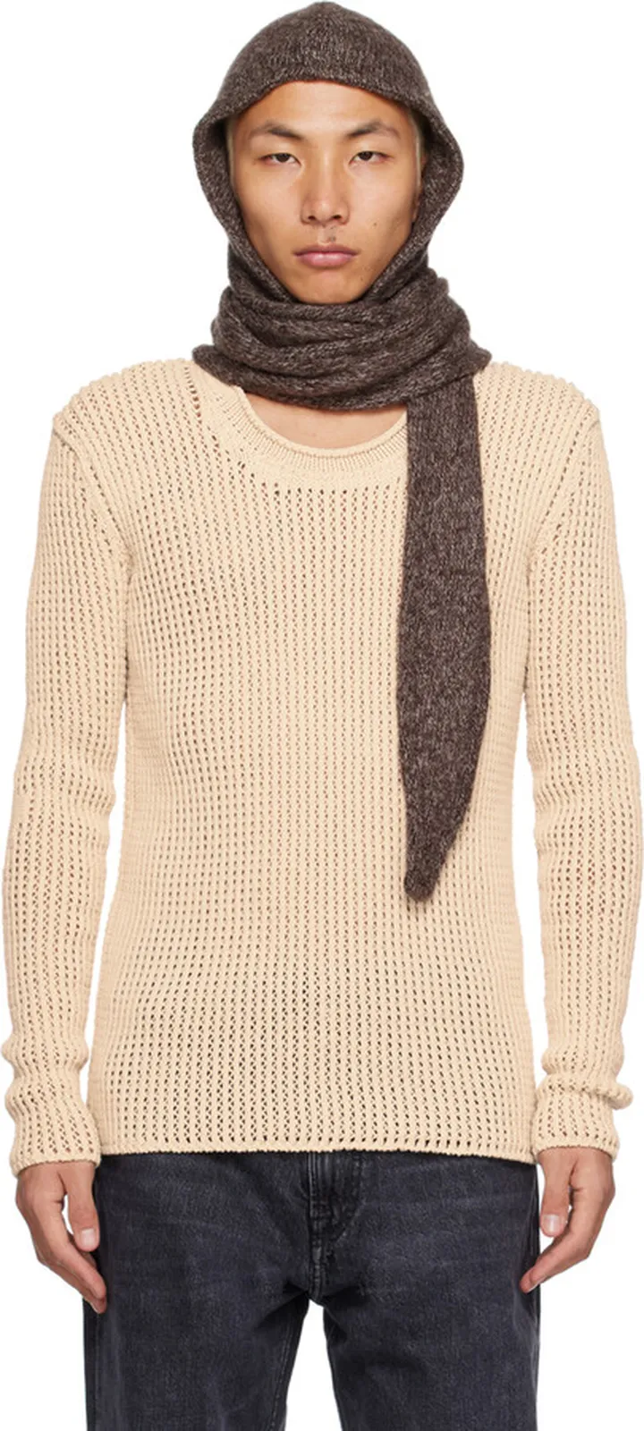 TheOpen Product SSENSE Exclusive Brown Hood Beanie