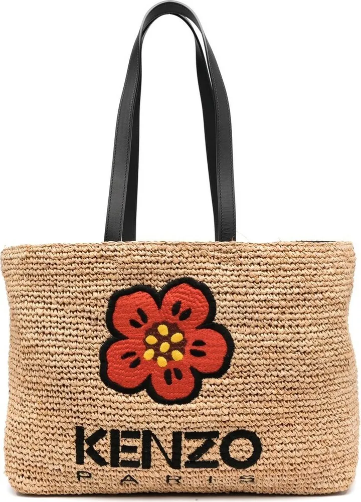 KENZO- Boke Flower Rafia Large Tote Bag