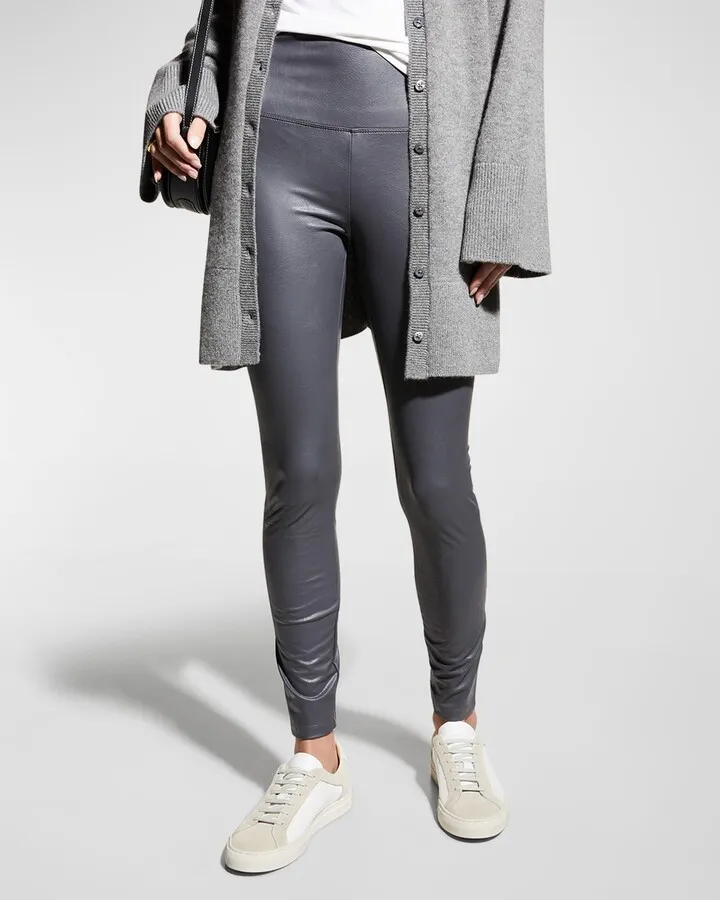 Textured Vegan Leather Leggings