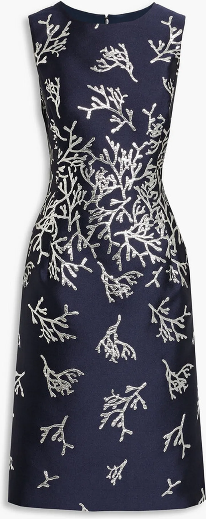 Metallic jacquard dress