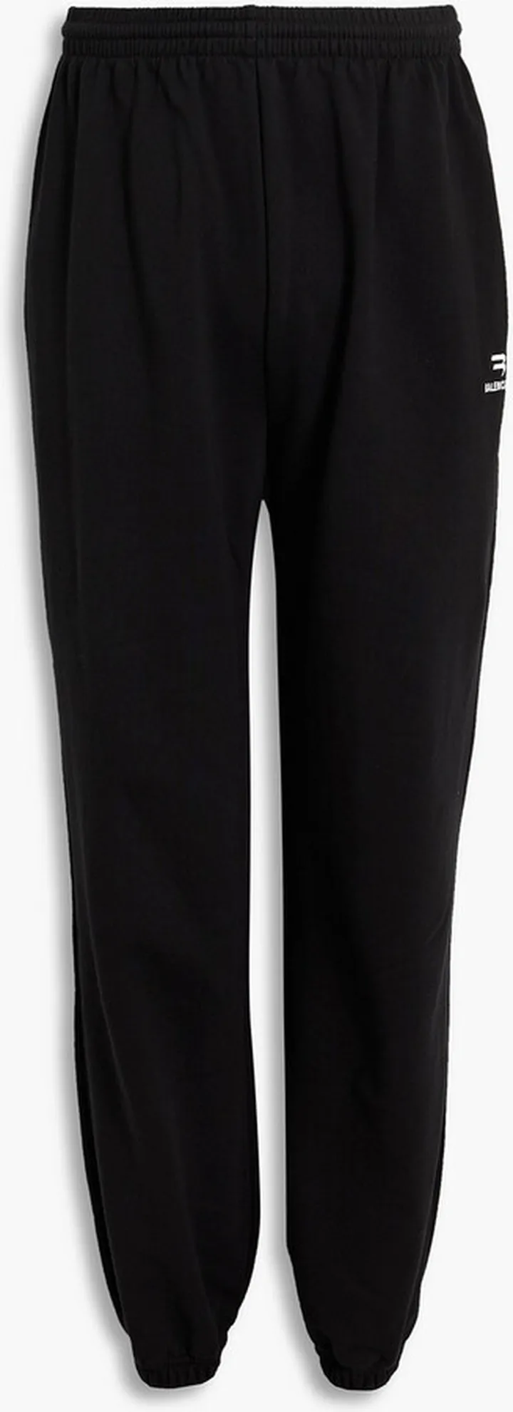Embroidered cotton-fleece sweatpants