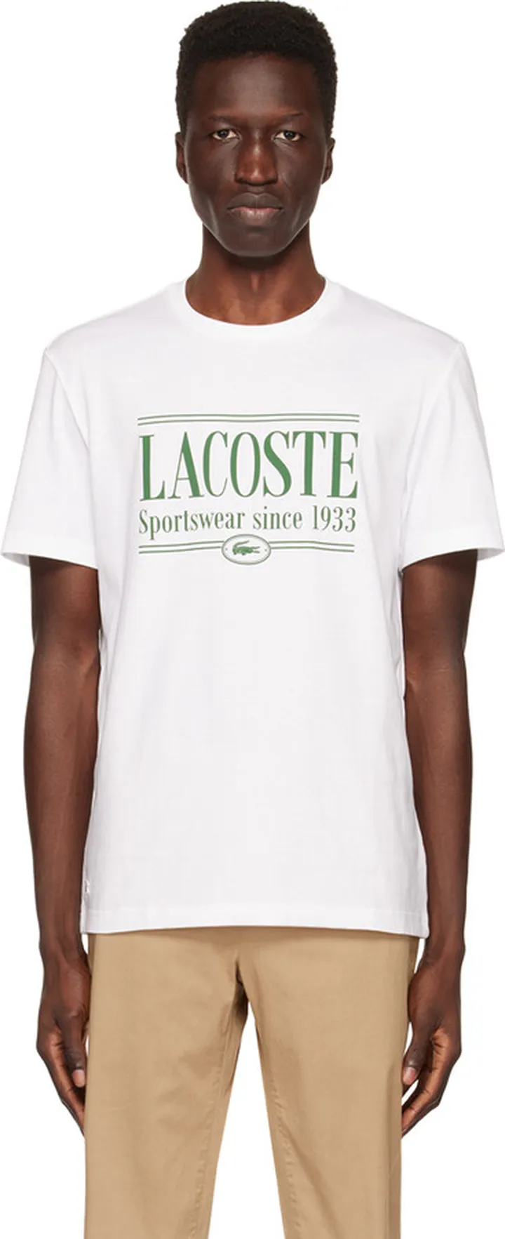 Lacoste White Graphic T-Shirt