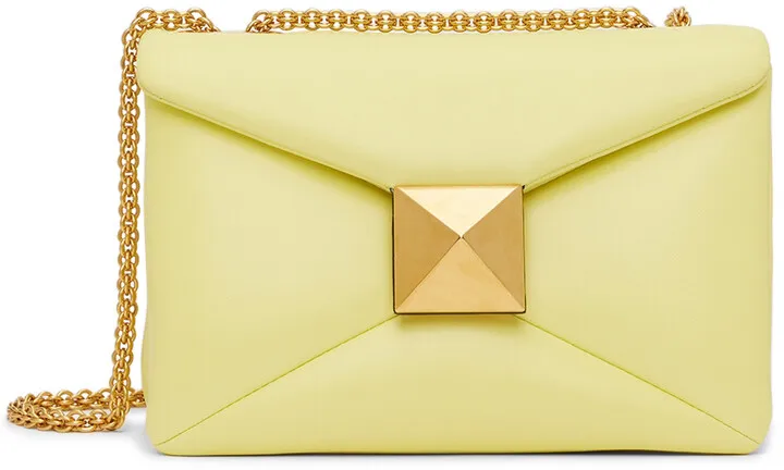 Valentino Garavani Yellow One Stud Shoulder Bag