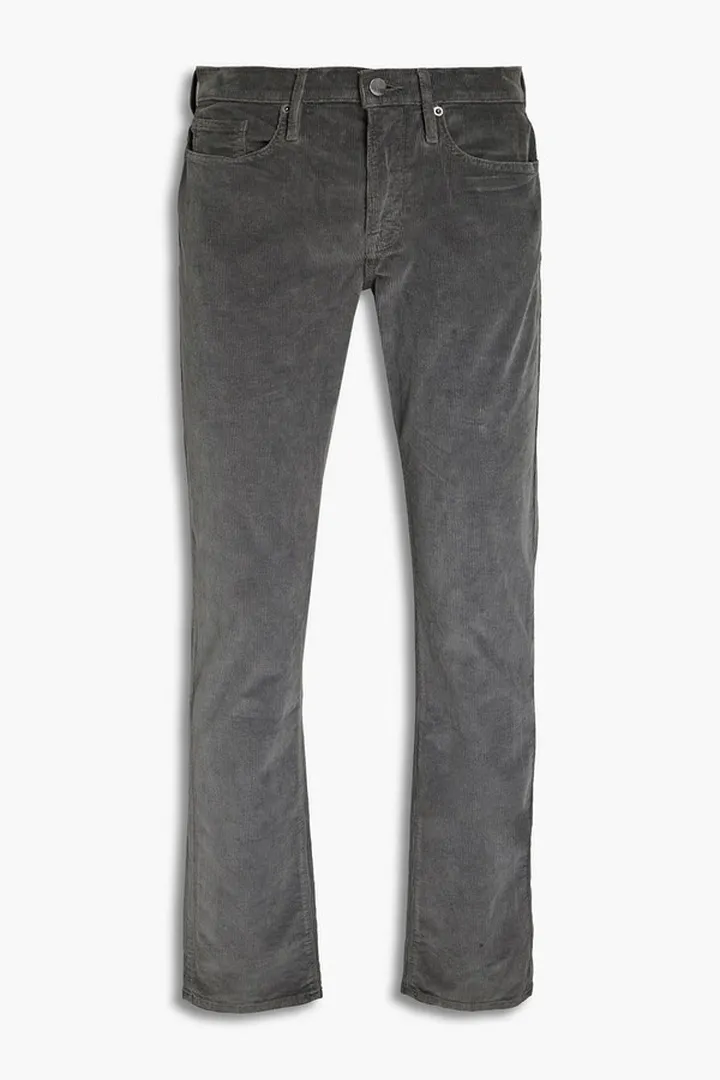L'homme slim-fit cotton-blend corduroy pants