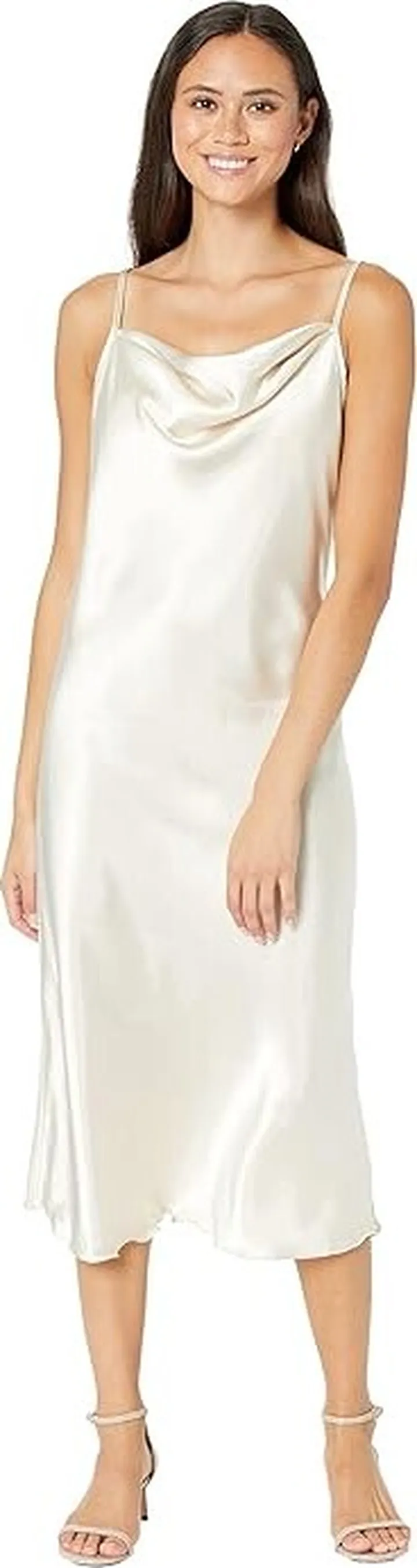 Bebe Satin Slip Dress (Champagne) Women's Dress