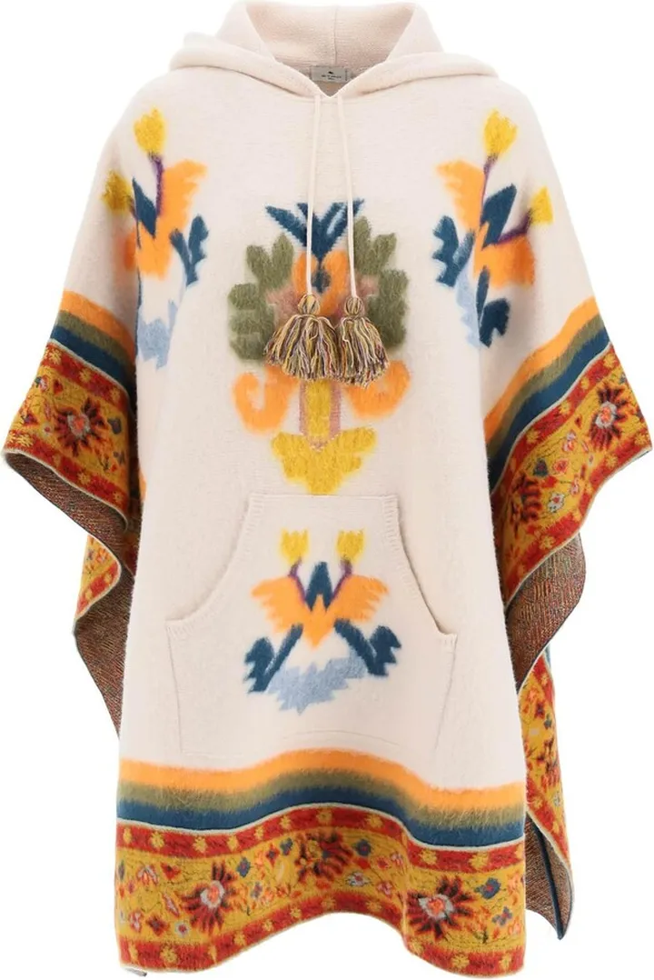 Etro Jacquard Knit Poncho
