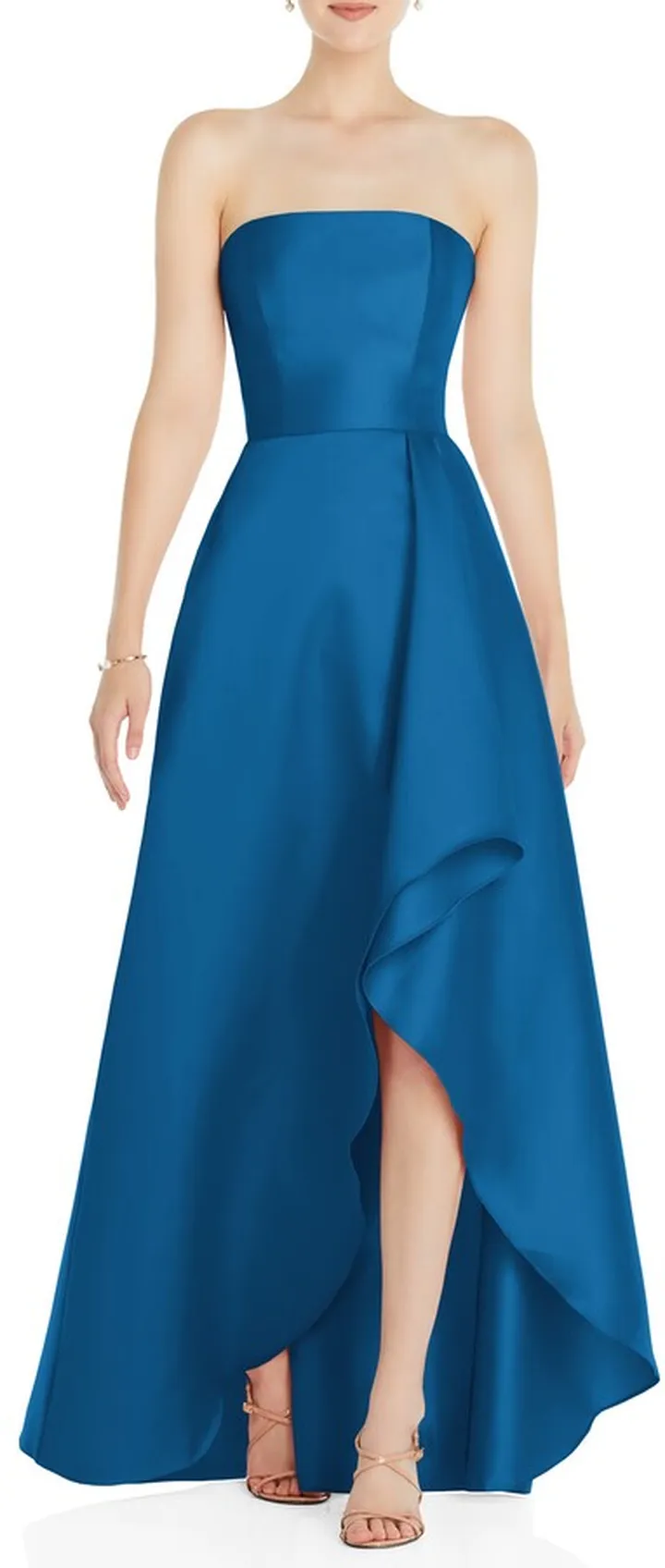Strapless Satin Gown