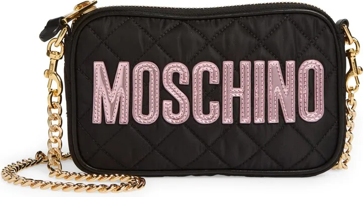 Logo Quilted Nylon Crossbody Bag