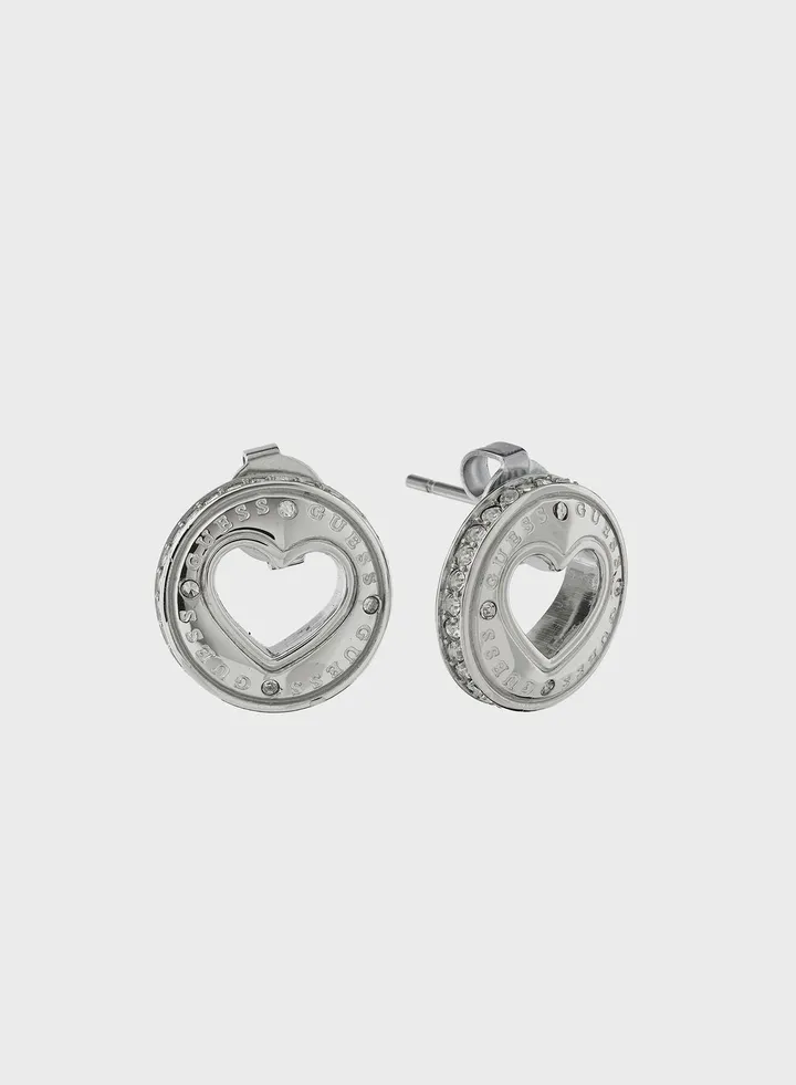 Rolling Heart Stud Earrings