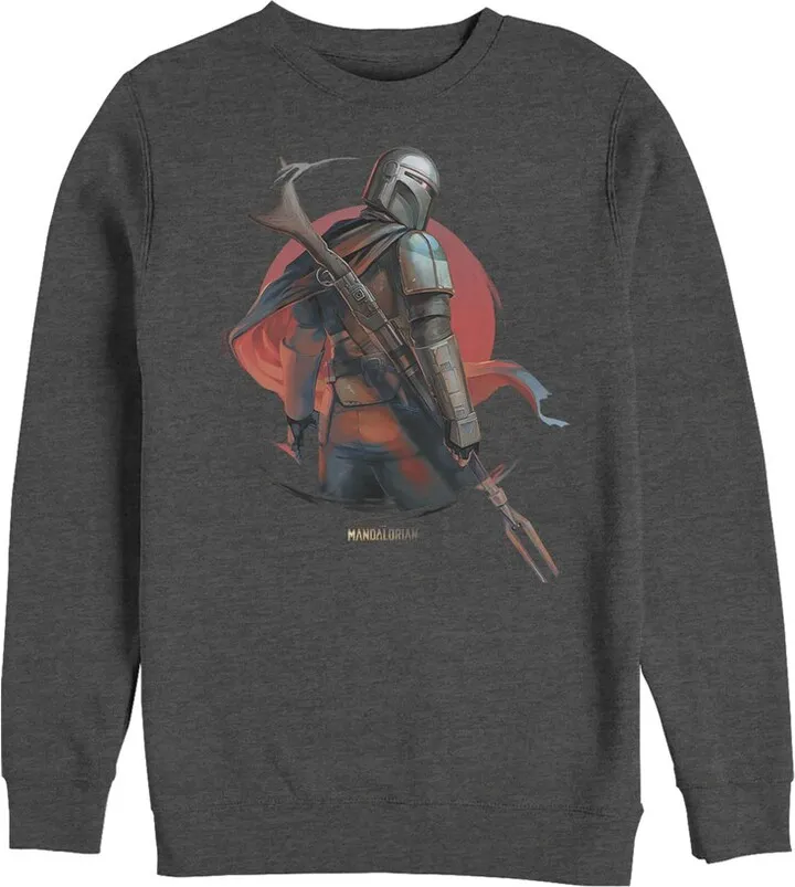 Men's Star Wars The Mandalorian Dusty Sunset Sweatshirt - Charcoal Heather - X Large