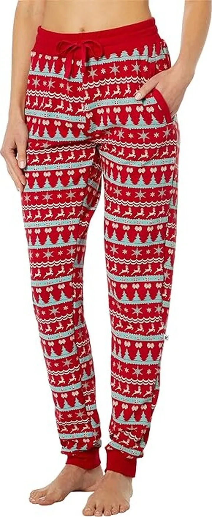 Kickee Pants Fleece Joggers (Nordic Print) Women's Casual Pants