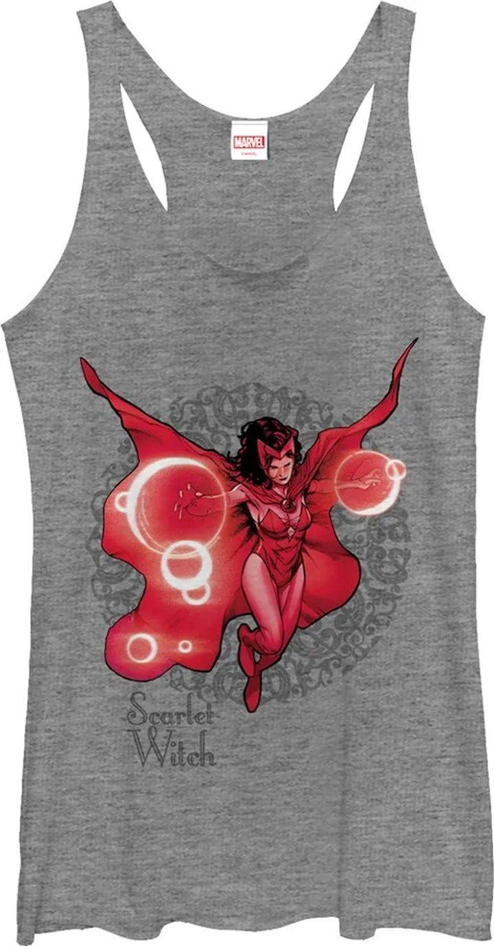 Women's Marvel Witch Hex Racerback Tank Top - Gray Heather - X Large