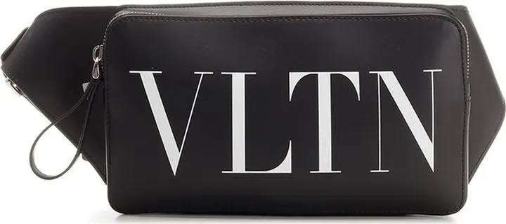 Valentino VLTN Logo Printed Zip-Up Belt Bag