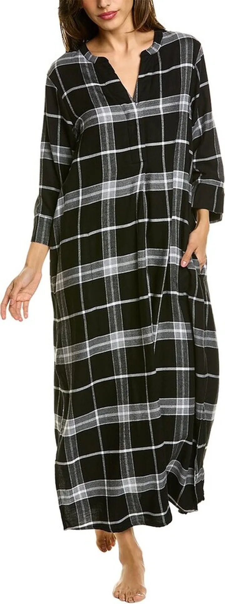 Donna Karan Split Neck Night Gown