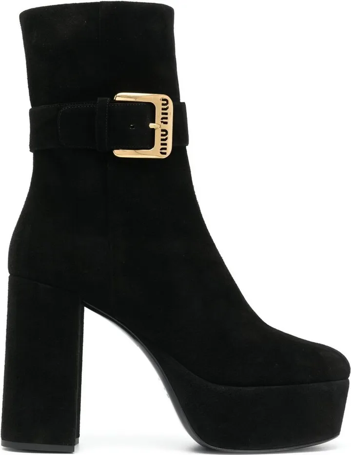 110mm Platform Suede Boots