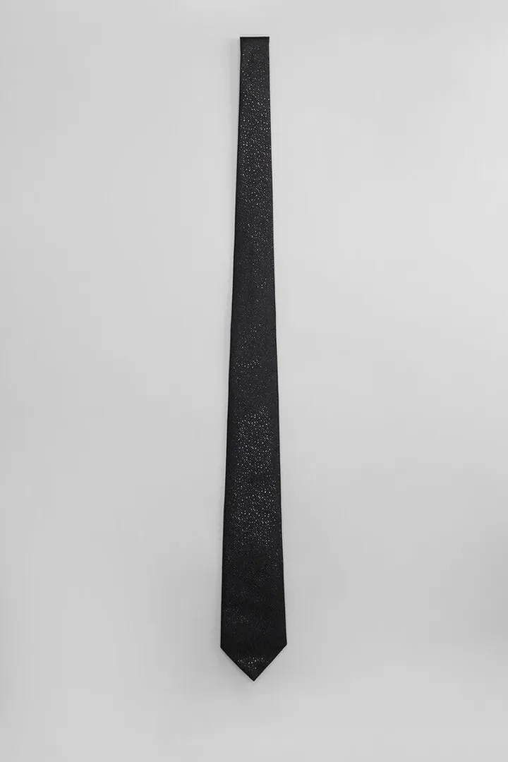 Tie In Black Silk