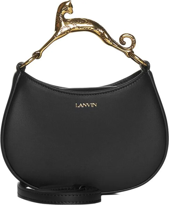 Lanvin Logo Detailed Zip-Up Shoulder Bag