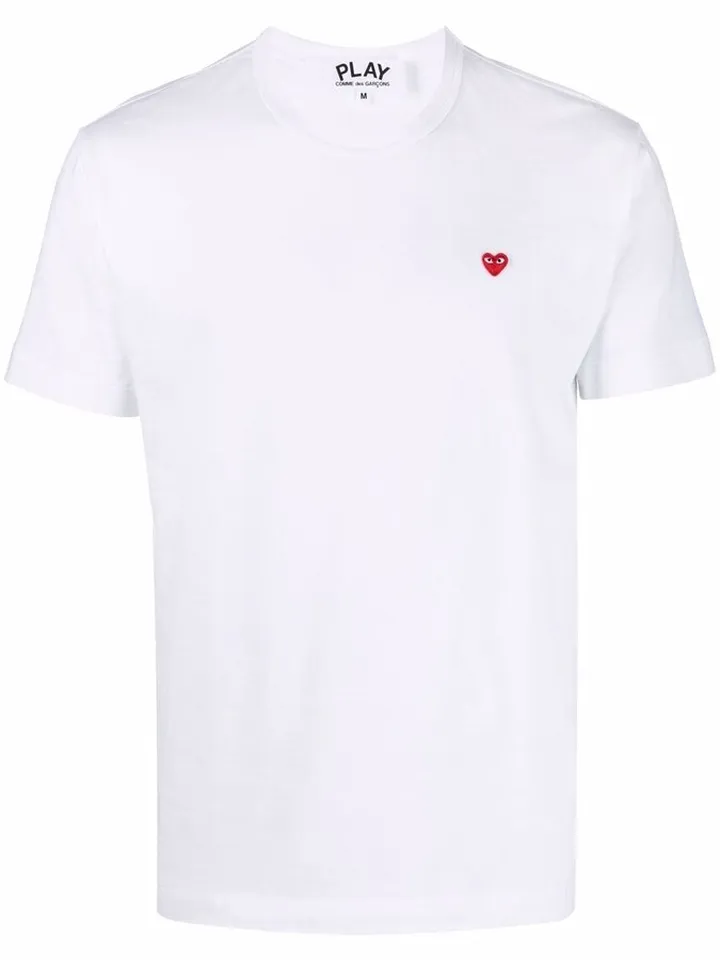 micro heart round-neck T-shirt