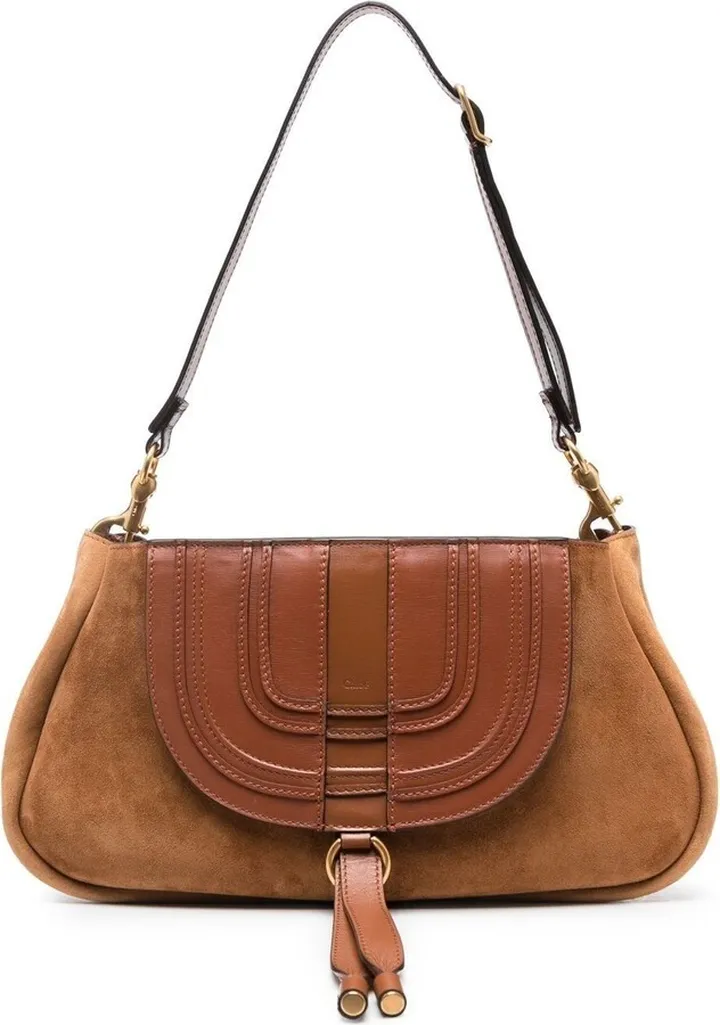 Brown Marcie Suede Shoulder Bag