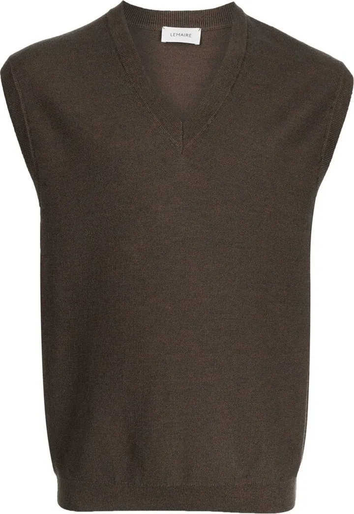 V-neck knitted vest